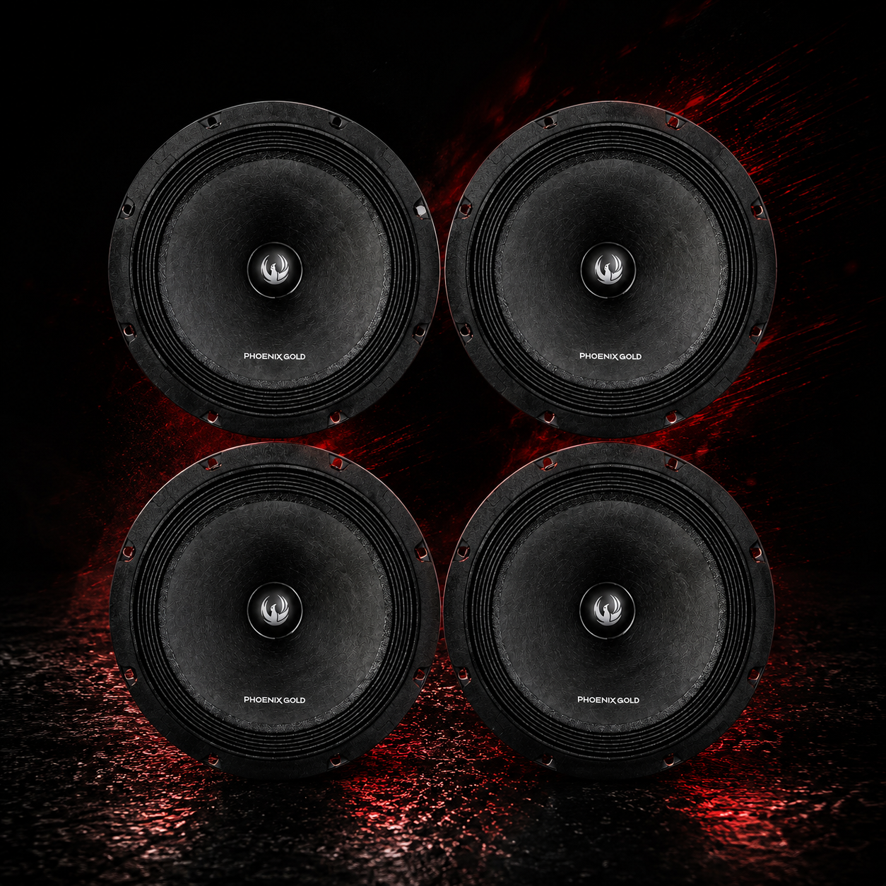 Phoenix Gold ZP series 8" PRO 4-pack — fyra mellanregisterhögtalare